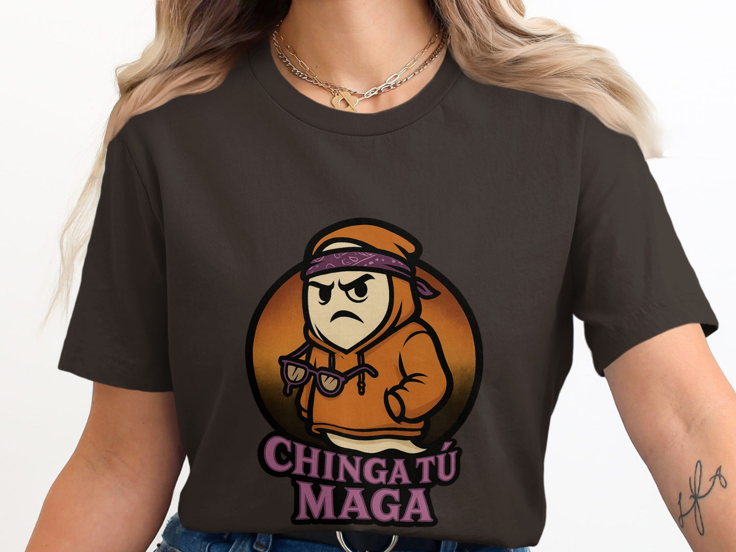 Chinga Tu Maga Angry Character Tee Shirt product type