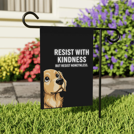 Resist With Kindness Dog Yard Flag Decoration