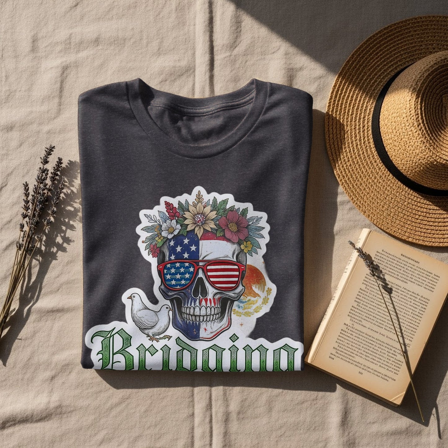 Skull Graphic Floral and Patriotic Design Product Type