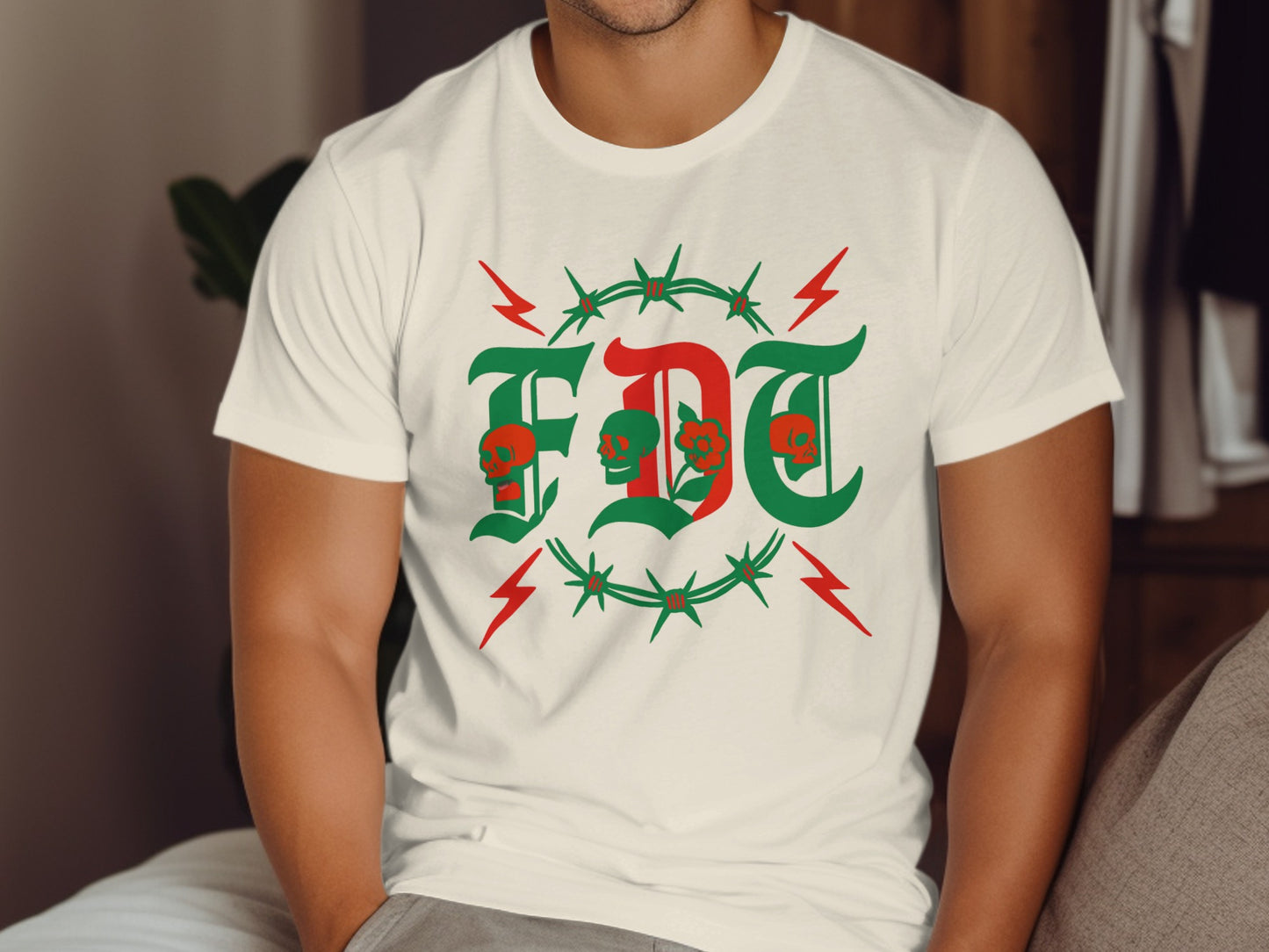 EDT Design White Graphic Tee Shirt product type
