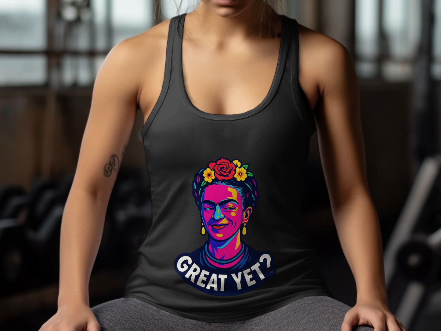 Colorful Artistic Frida Kahlo Inspired Graphic Tank product type