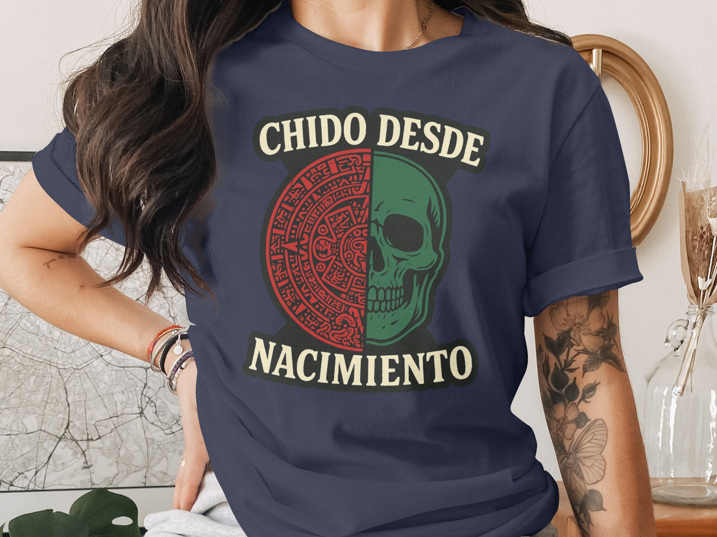 Chido Desde Nacimiento Skull Graphic Tee Shirt product type