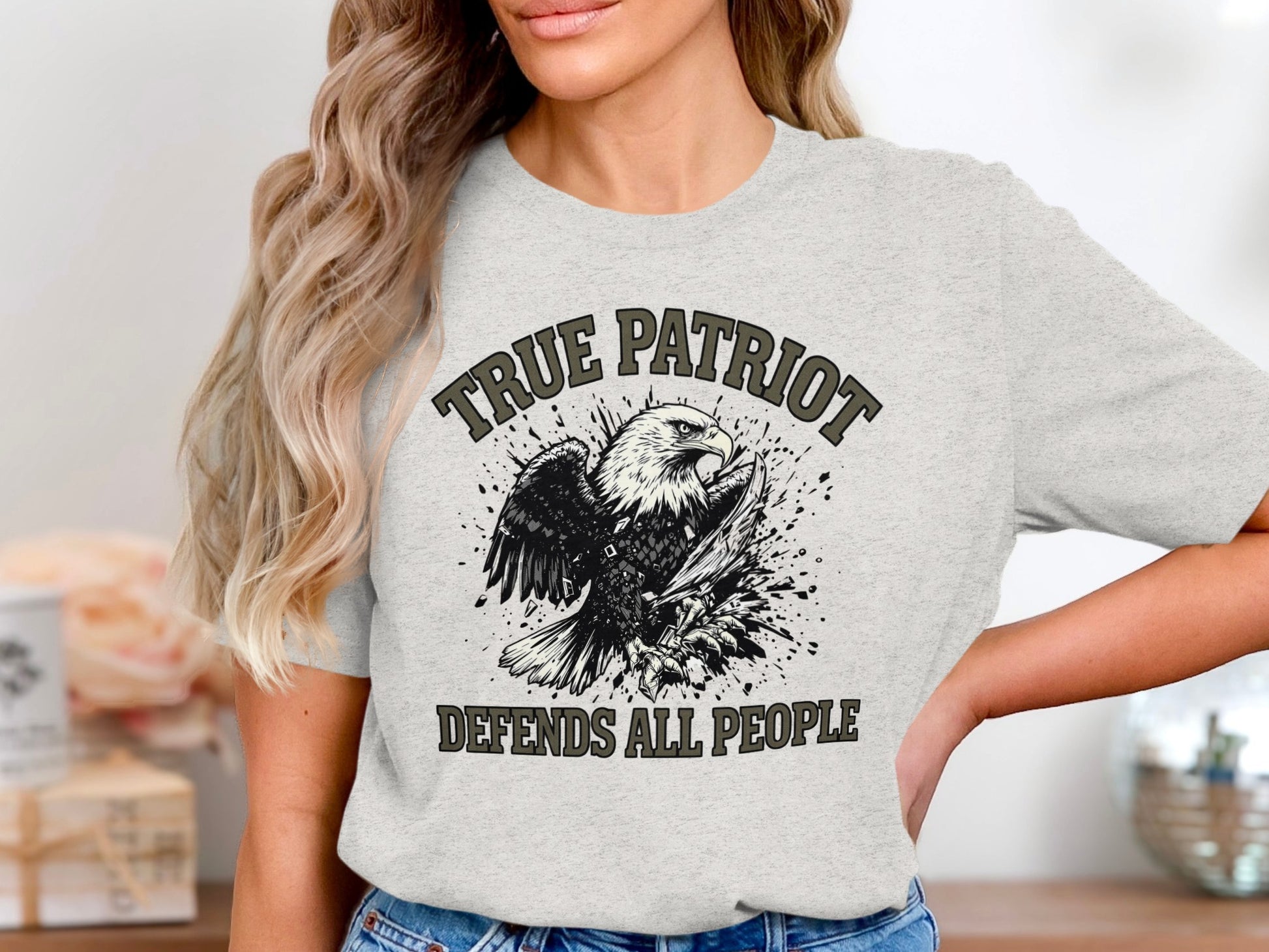 True Patriot Defends All People Graphic Tee