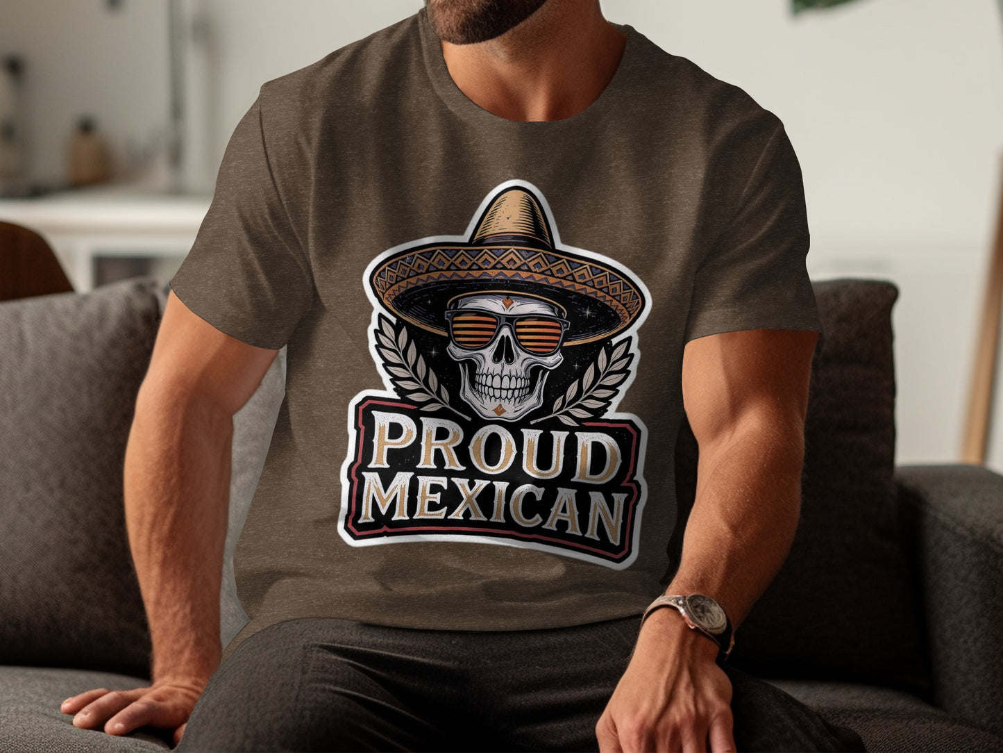 Proud Mexican Skull Sombrero Graphic T-shirt product