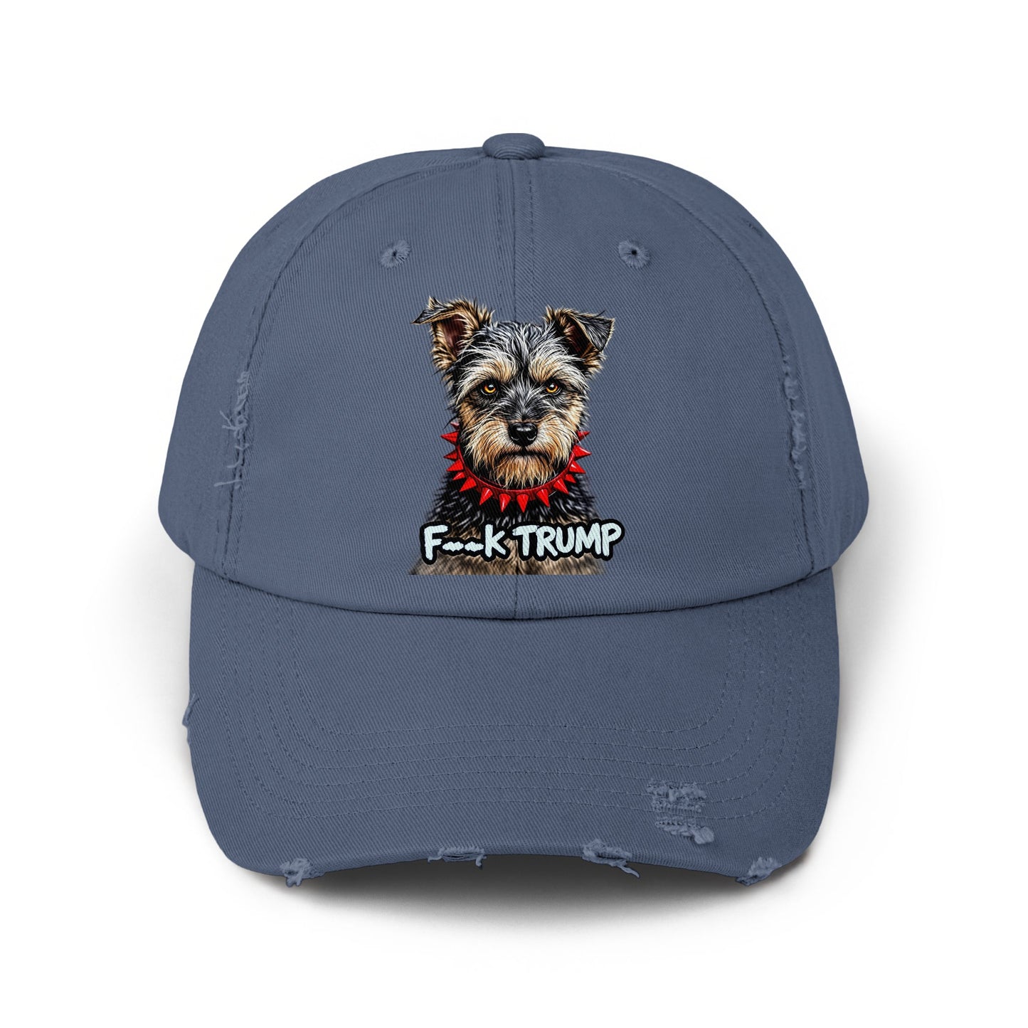 Funny Cap with Dog and Anti-Trump Message Cap