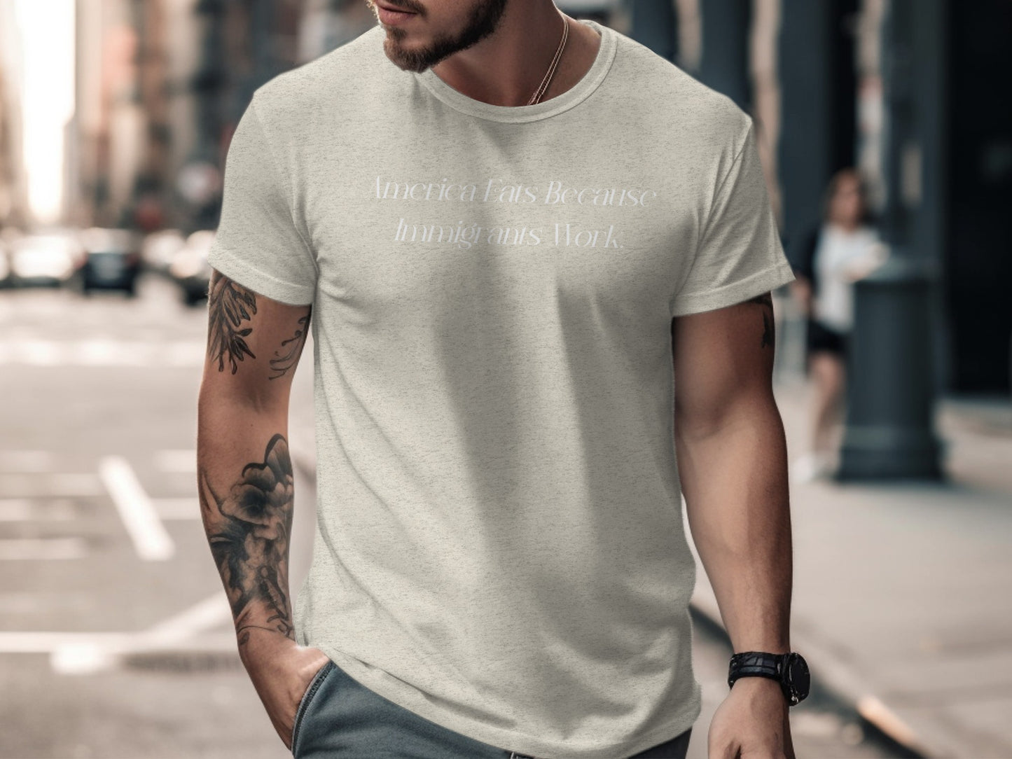 America Eats Because Immigrants Work T-shirt product