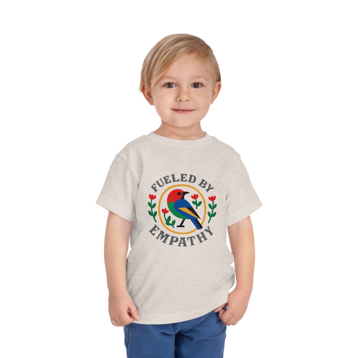 Empathy Bird Toddler Tee - Cute Short Sleeve Shirt for Kids, Gift for Birthdays, Encouraging Apparel, Toddler Fashion
