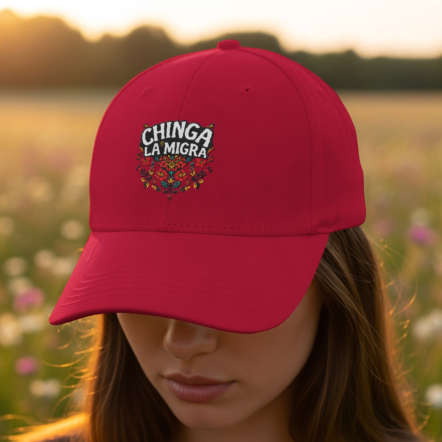 Chinga La Migra Stylish Statement Red Cap product