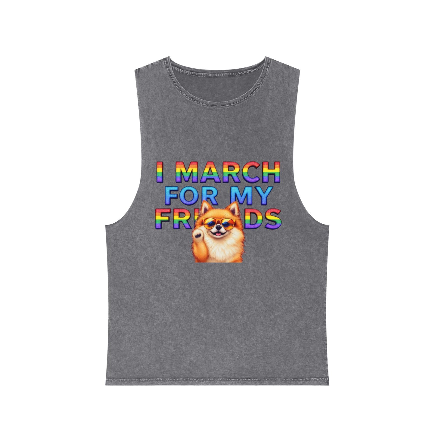 Pride Graphic Tank Top - I March for My Friends