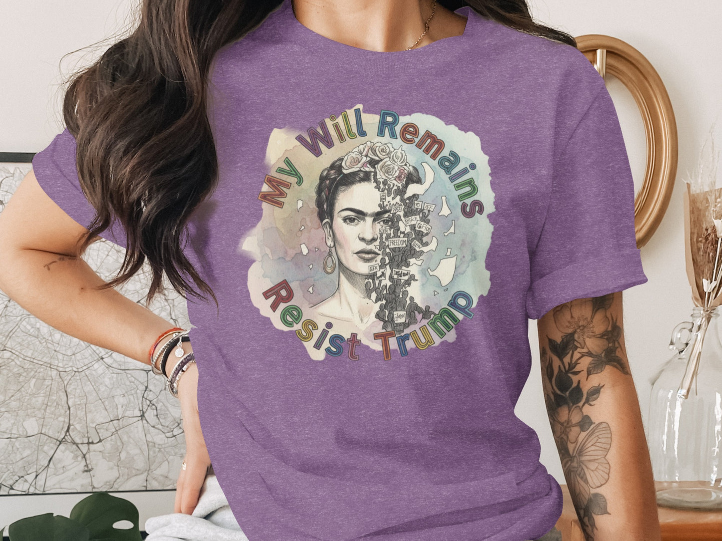 My Will Remains Resist Trump Graphic T Shirt product