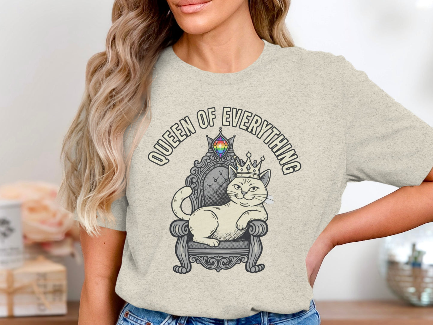 Queen of Everything Cat Graphic Tee Shirt product