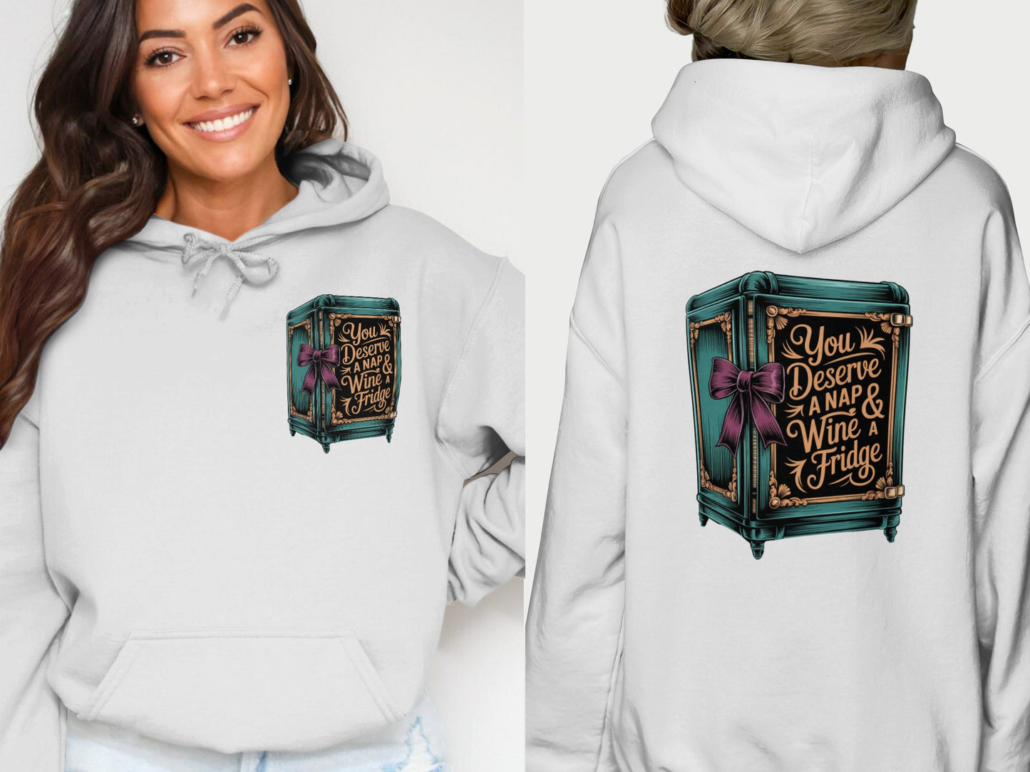 You Deserve A Nap Wine And A Fridge Hoodie product