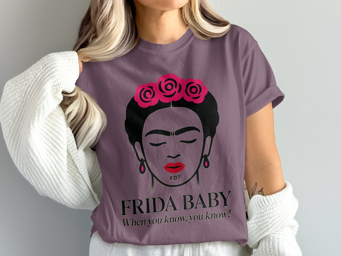 Frida Baby Graphic Tee with Iconic Art Print product