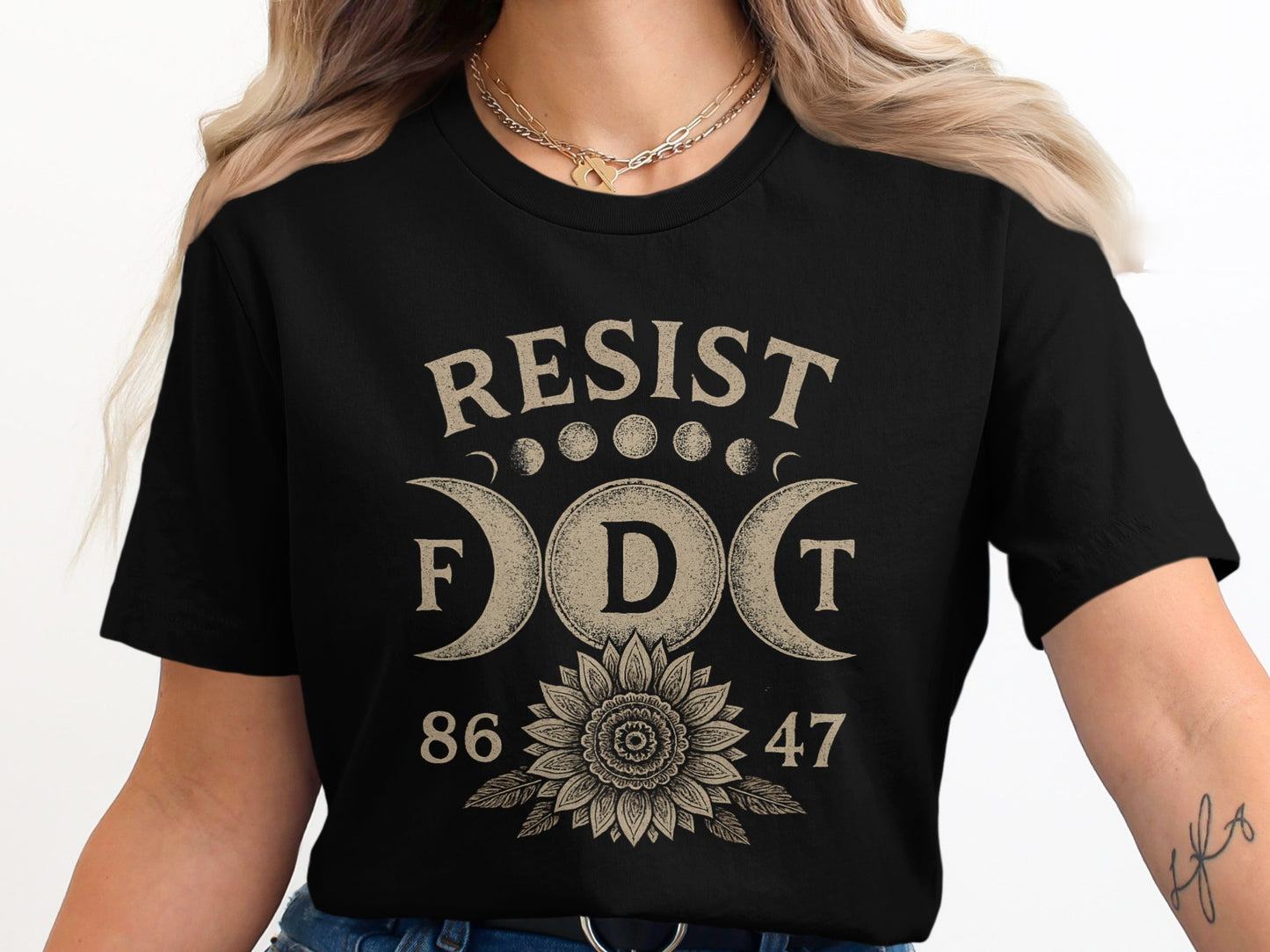 Resist FD Sun and Moon Phases Graphic Tee product type