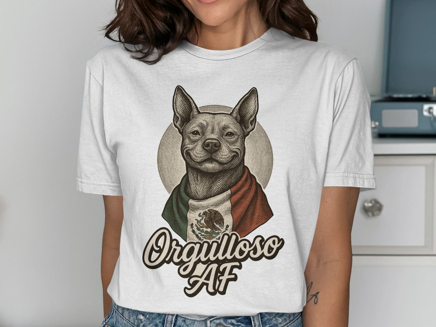Proud Mexican Dog Print T-shirt Casual Wear product type
