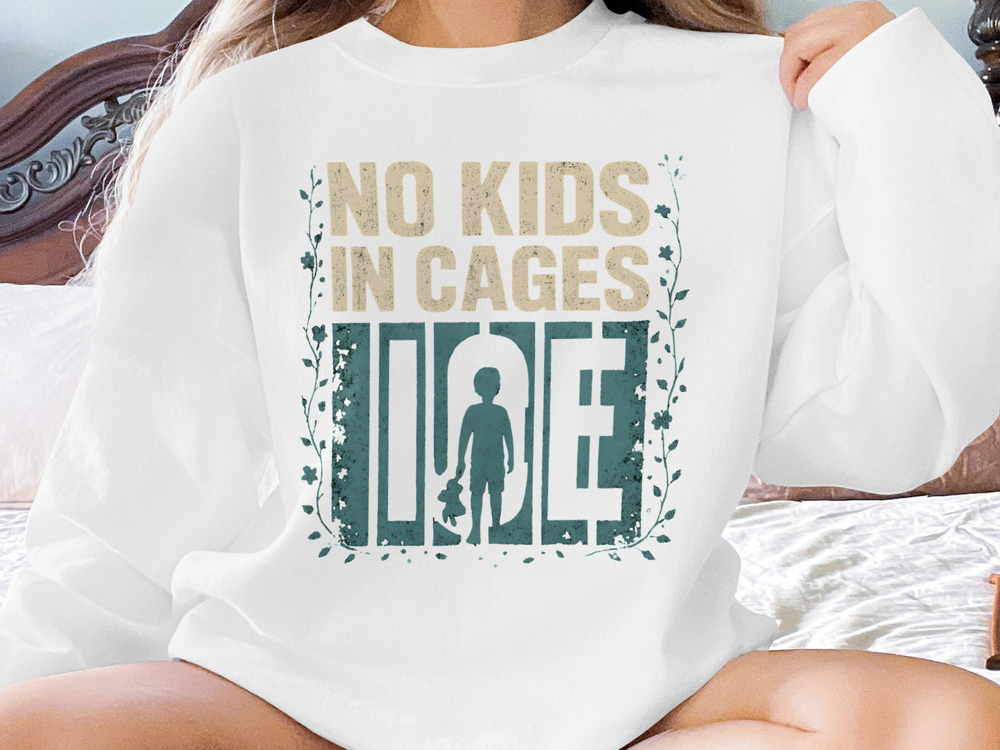No Kids In Cages Graphic Print Sweatshirt product
