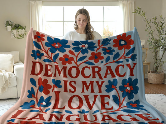 Democracy Is My Love Language Blanket product
