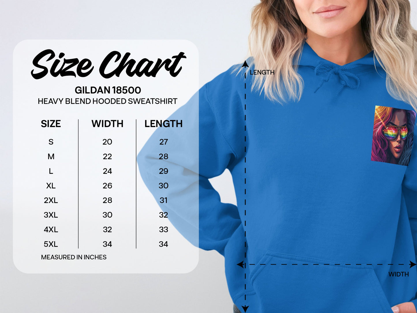 Vivid Artwork Design on Cozy Hoodie product type