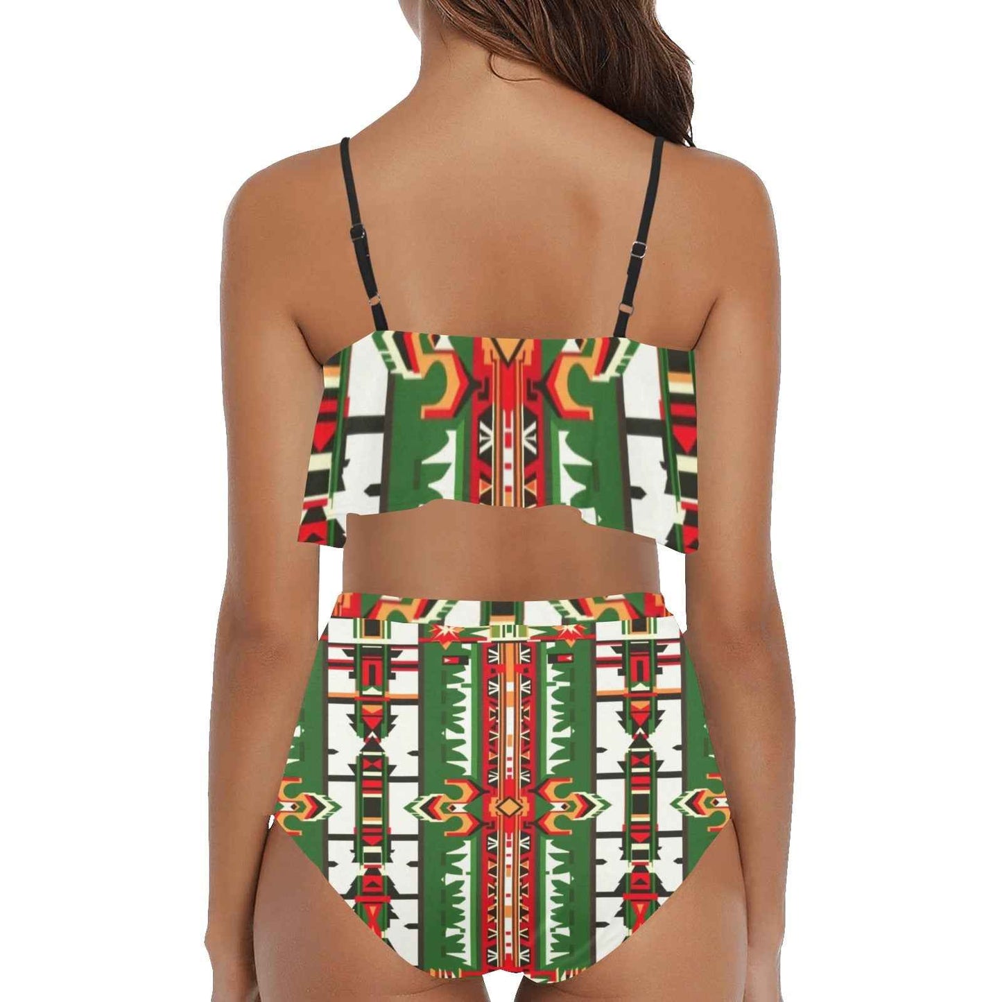 High Waisted Flounce Bikini Set (S13)