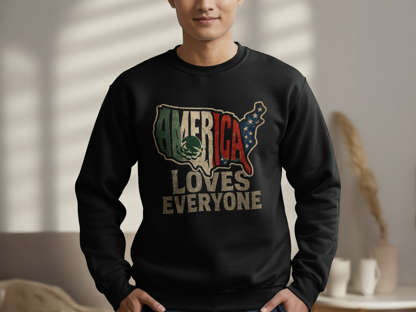 America Loves Everyone Graphic Sweatshirt product type