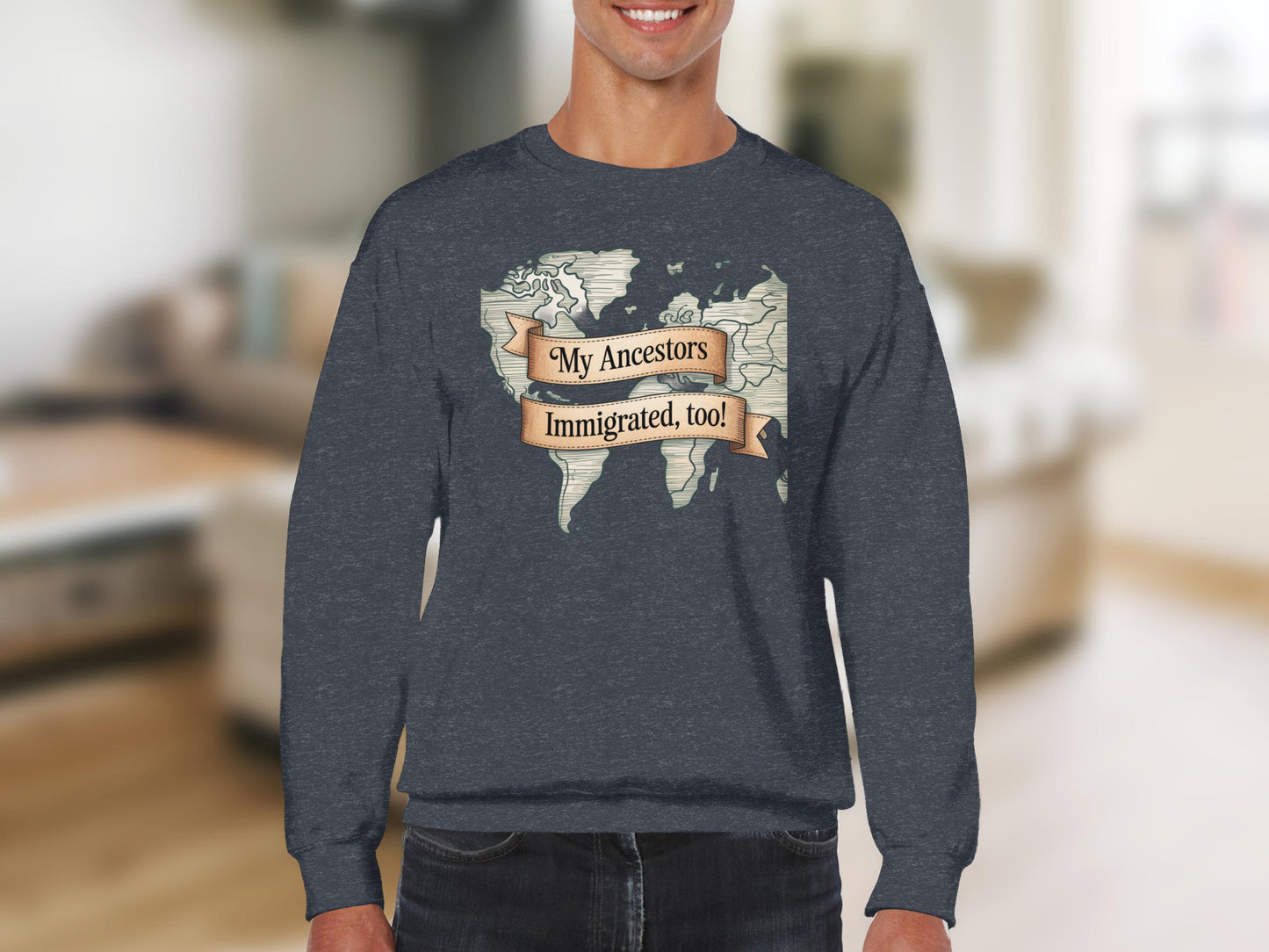 My Ancestors Immigrated Too World Map Shirt product