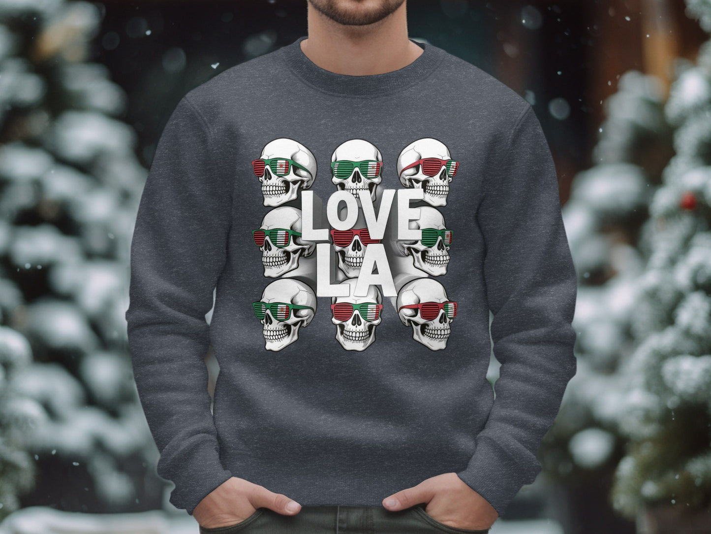 Love LA Skull Design Sweatshirt Product