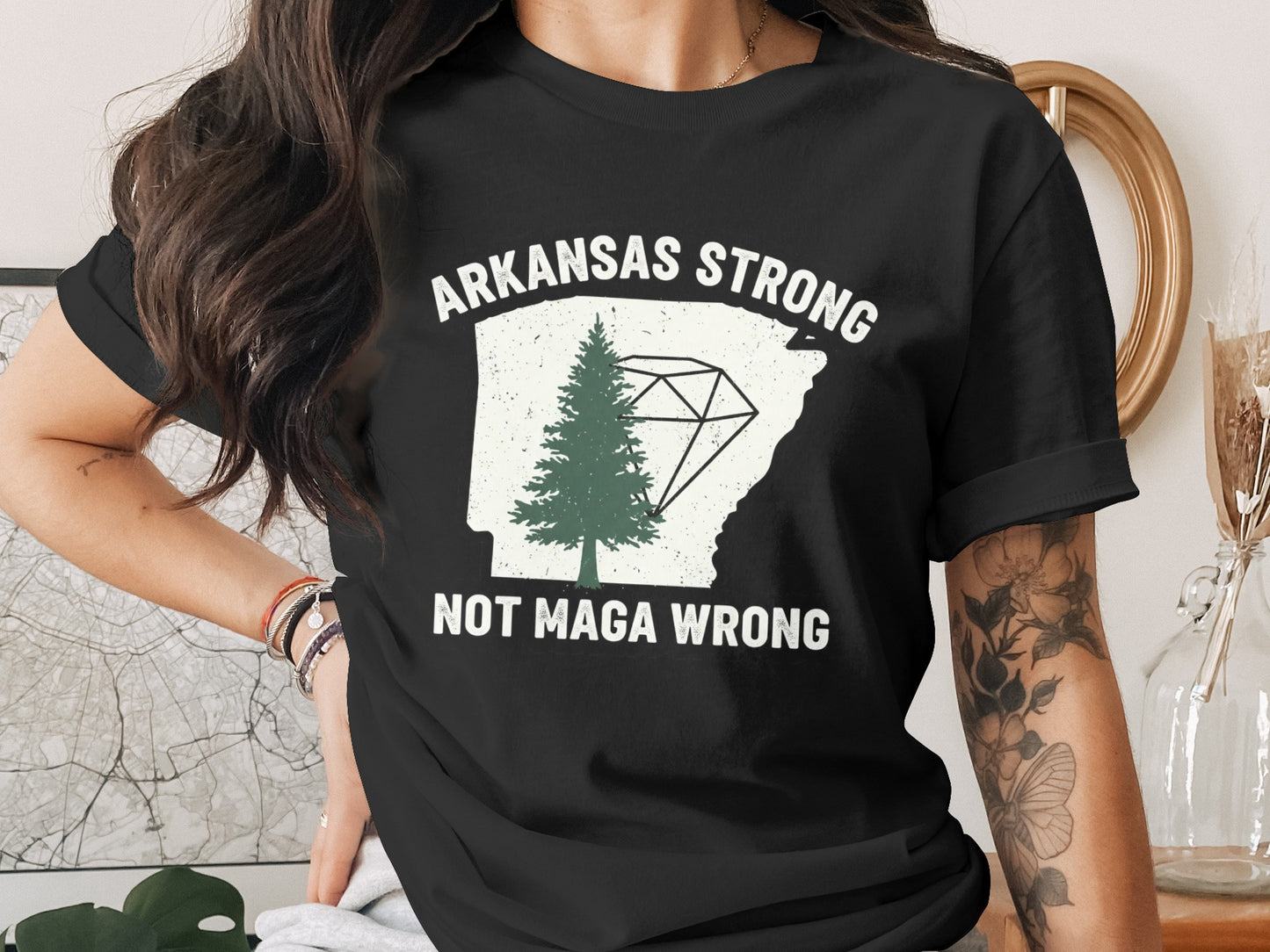 Arkansas Strong Not Maga Wrong Graphic Tee product