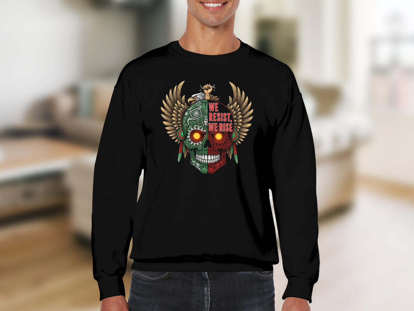 We Resist We Rise Skull Design Sweatshirt product type