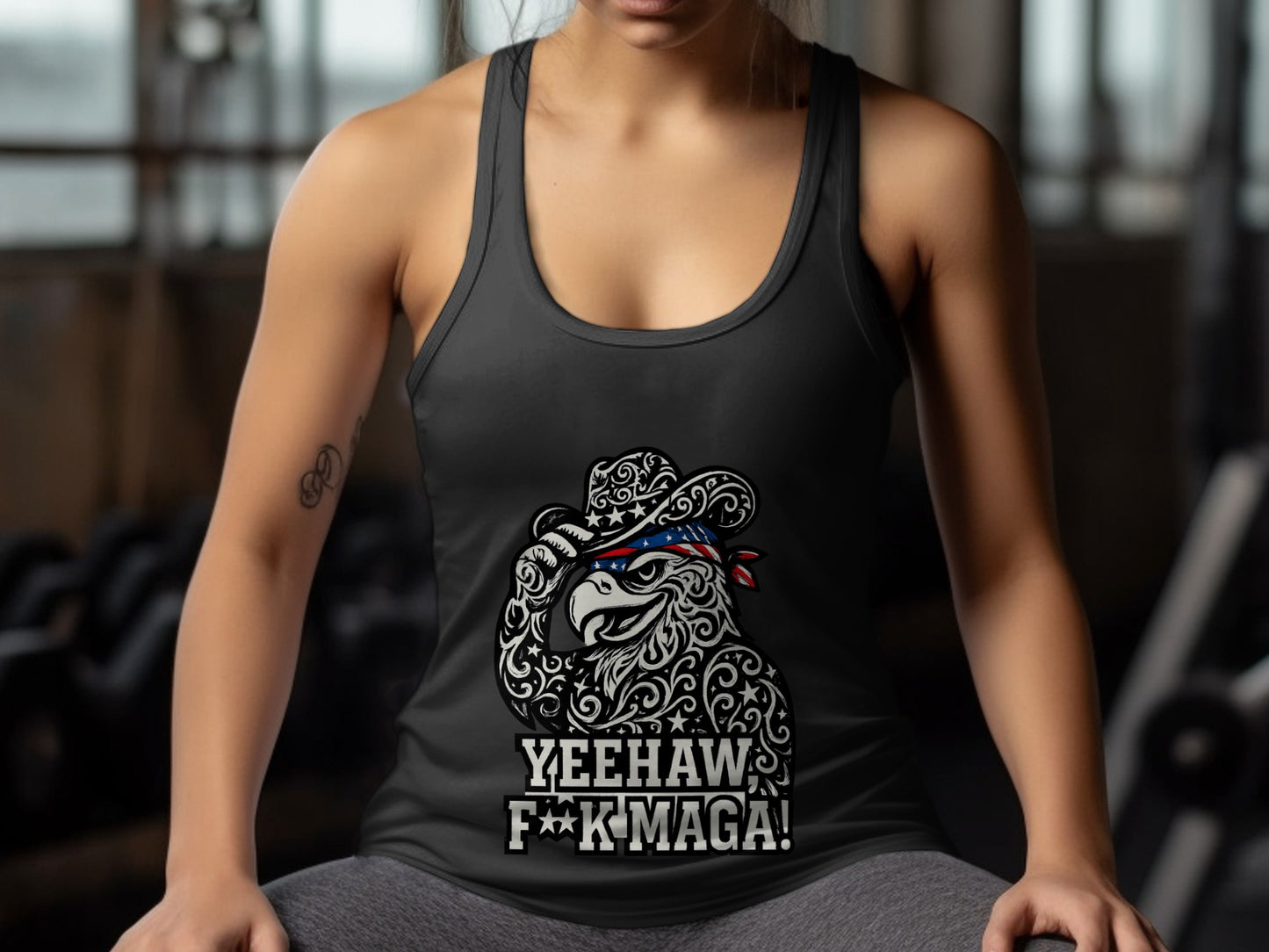 Yeehaw F**k Maga Bear Graphic Tank Top product