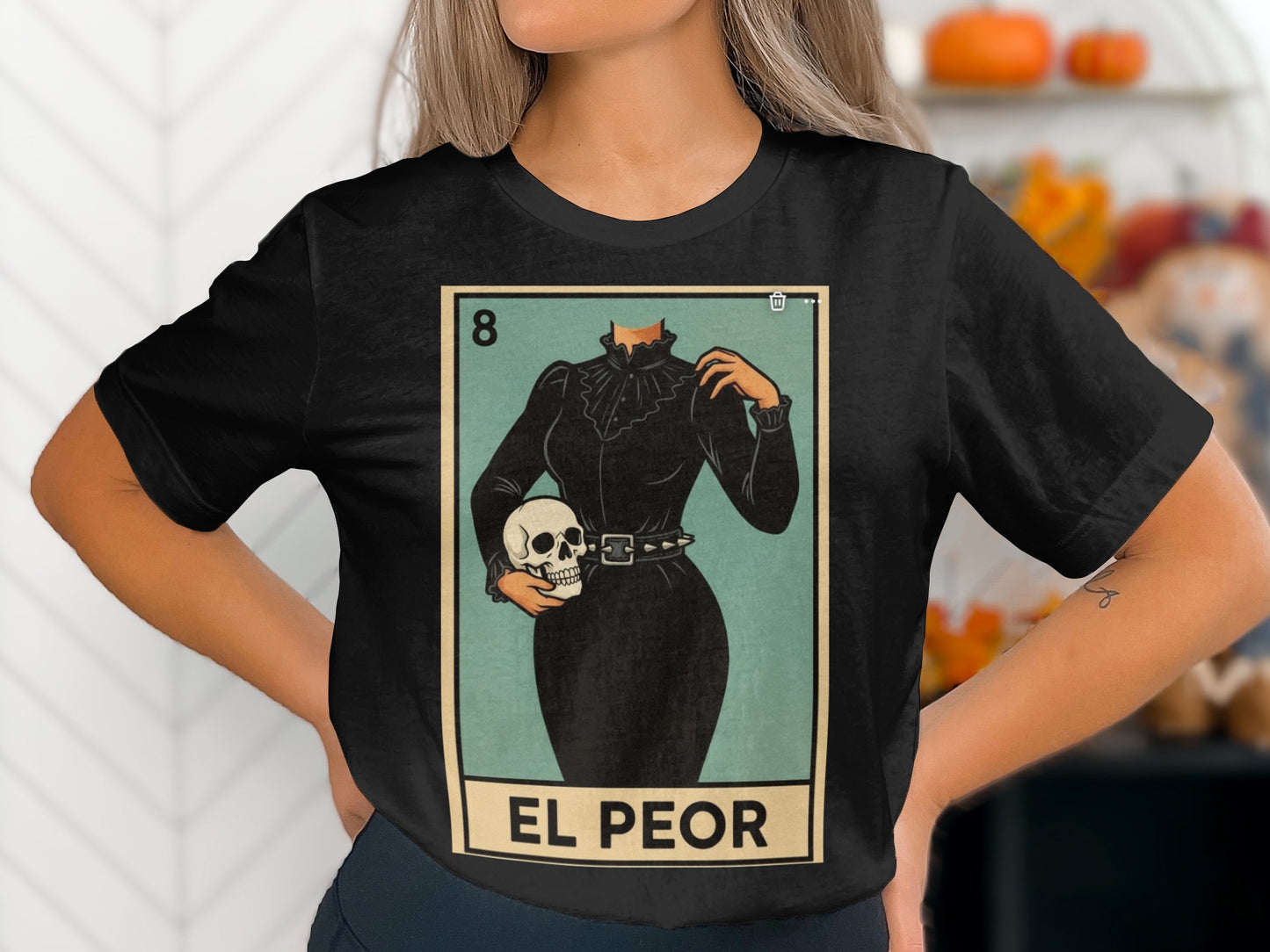 El Peor Card Graphic Halloween T-shirt product type