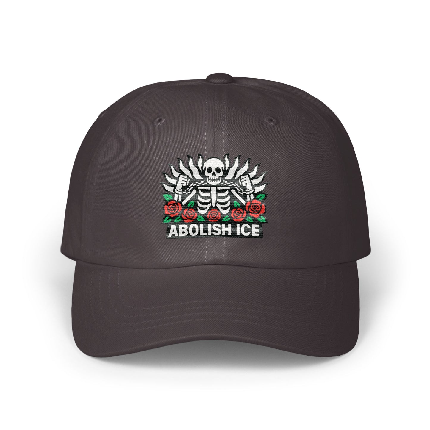 Abolish ICE Skeleton and Roses Baseball Hat product type