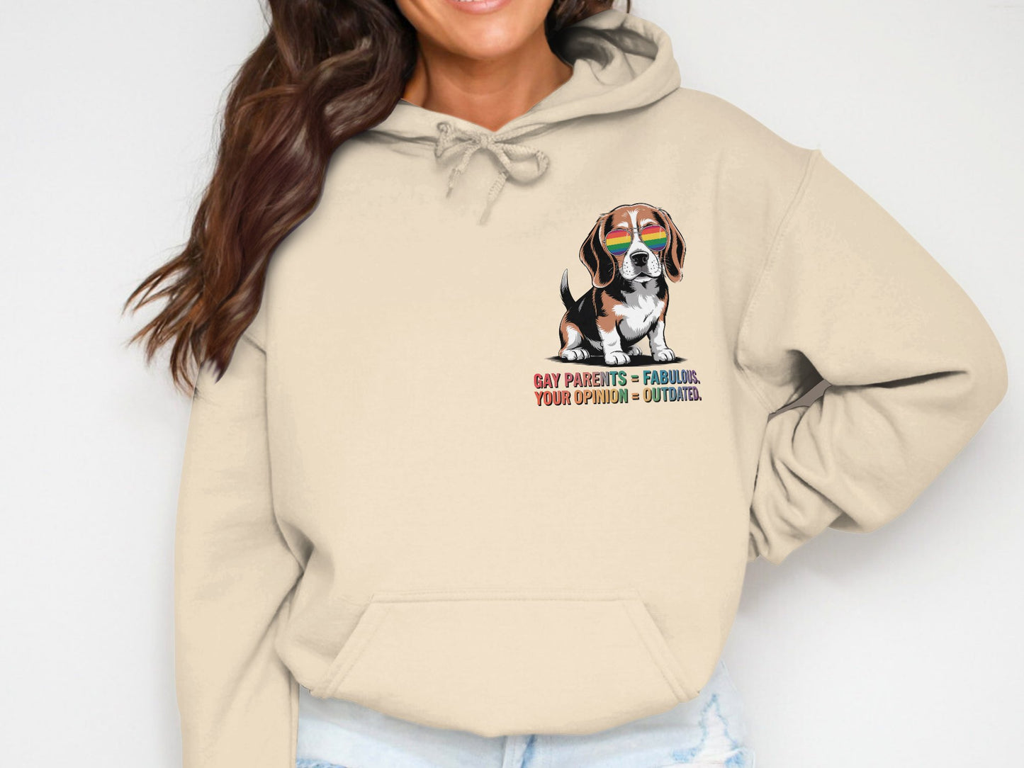 Gay Parents Pawesome Your Opinion Outdated Hoodie product