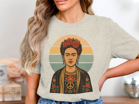 Vintage Artistic Frida Kahlo Graphic Print T-Shirt product type
