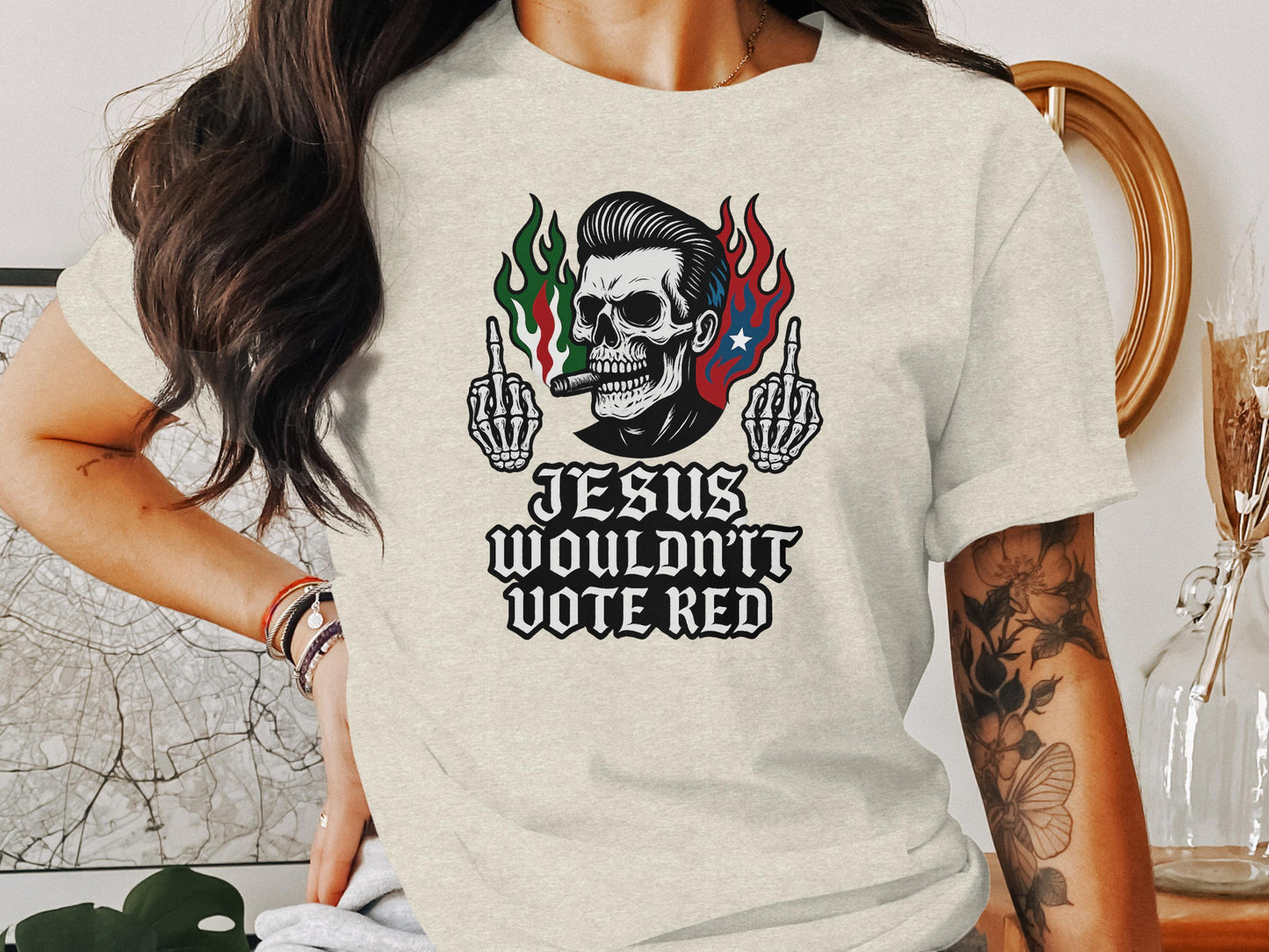 Jesus Wouldn't Vote Red Graphic Tee product