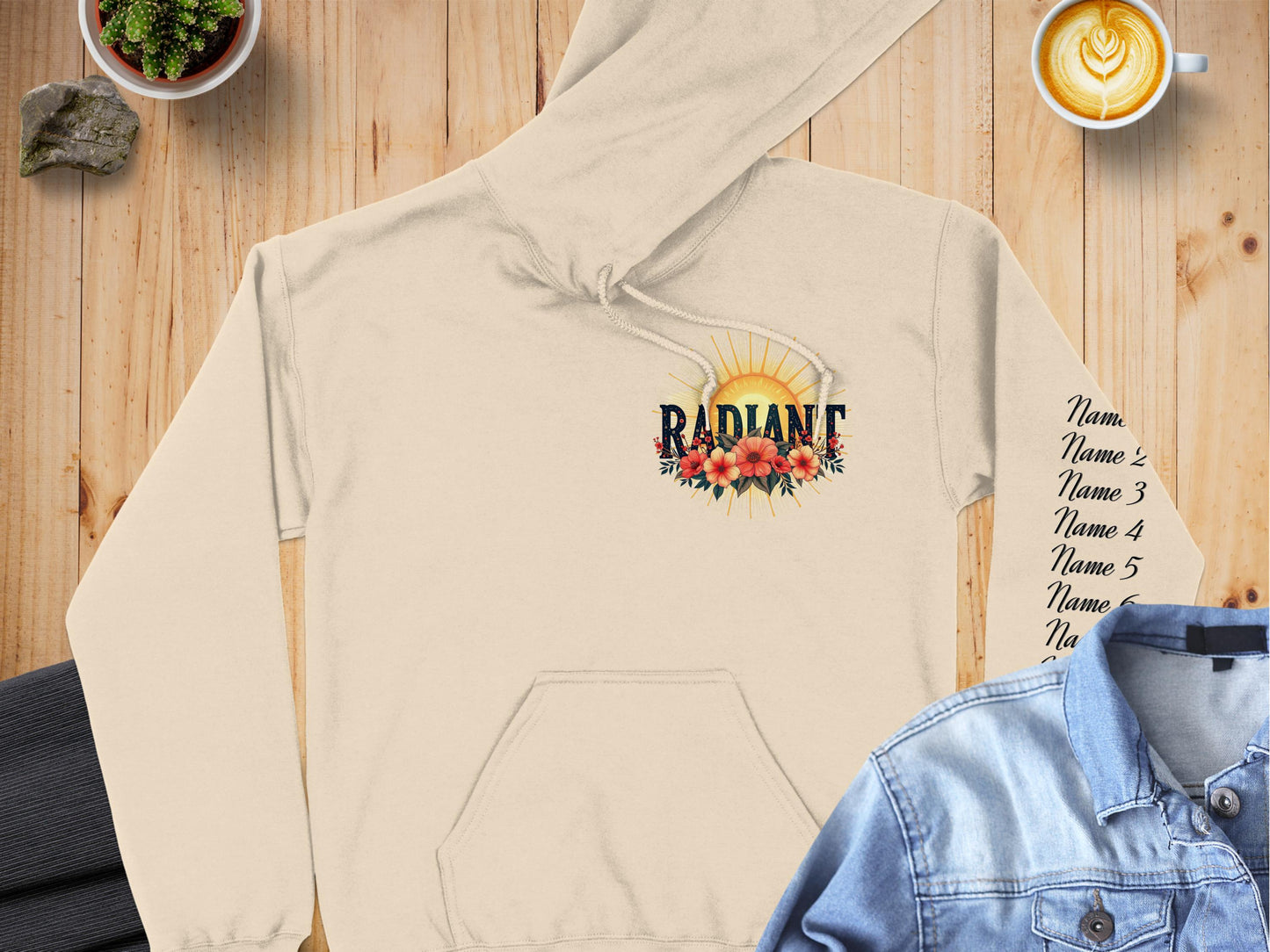 Radiant Sunflower Hoodie Warm and Cozy Clothing product type