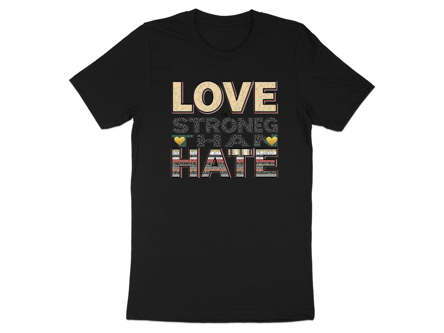 Love Strong Hate Graphic Statement Shirt product