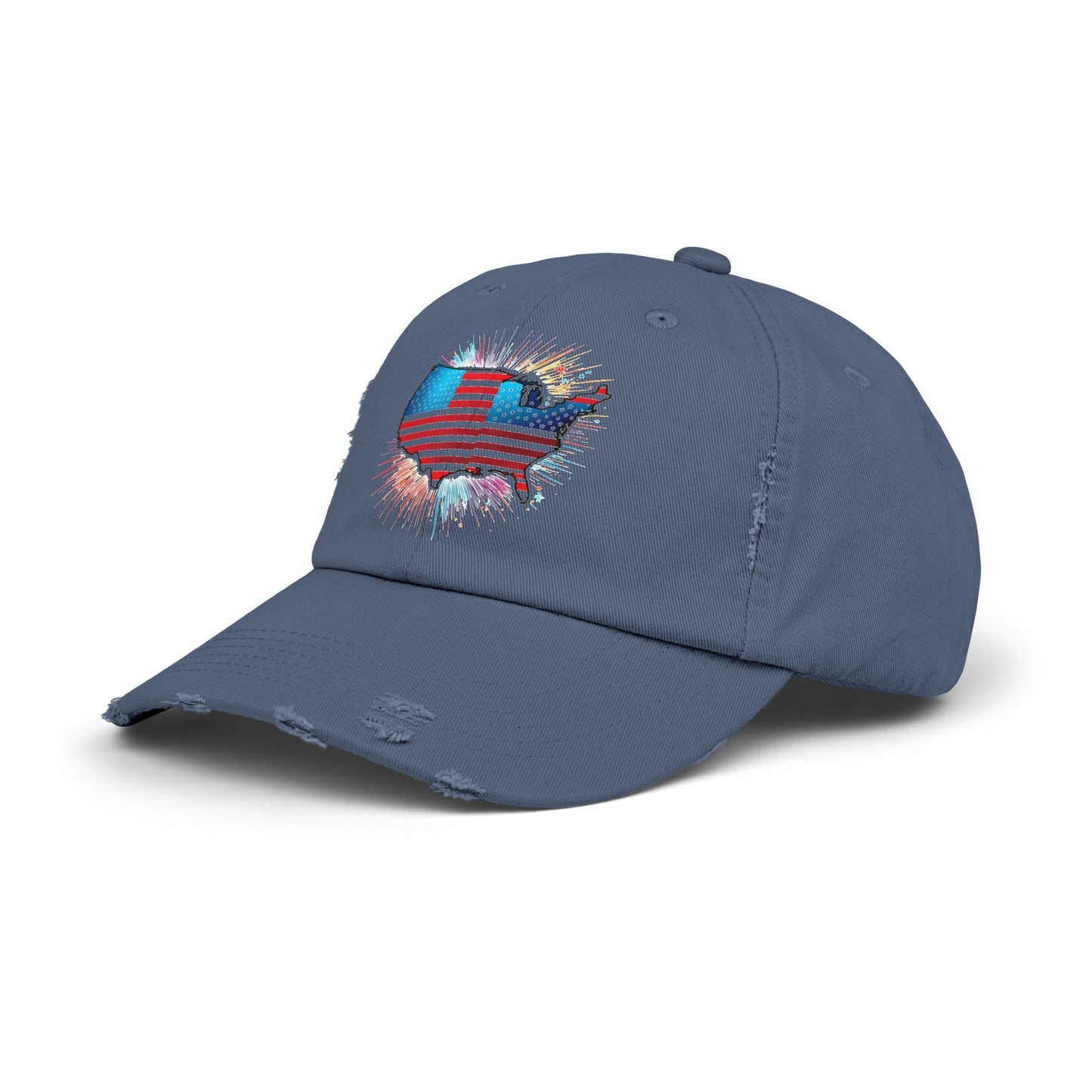 Unisex Distressed Cap with Texas Flag Design - Perfect for Festivals and Casual Outings