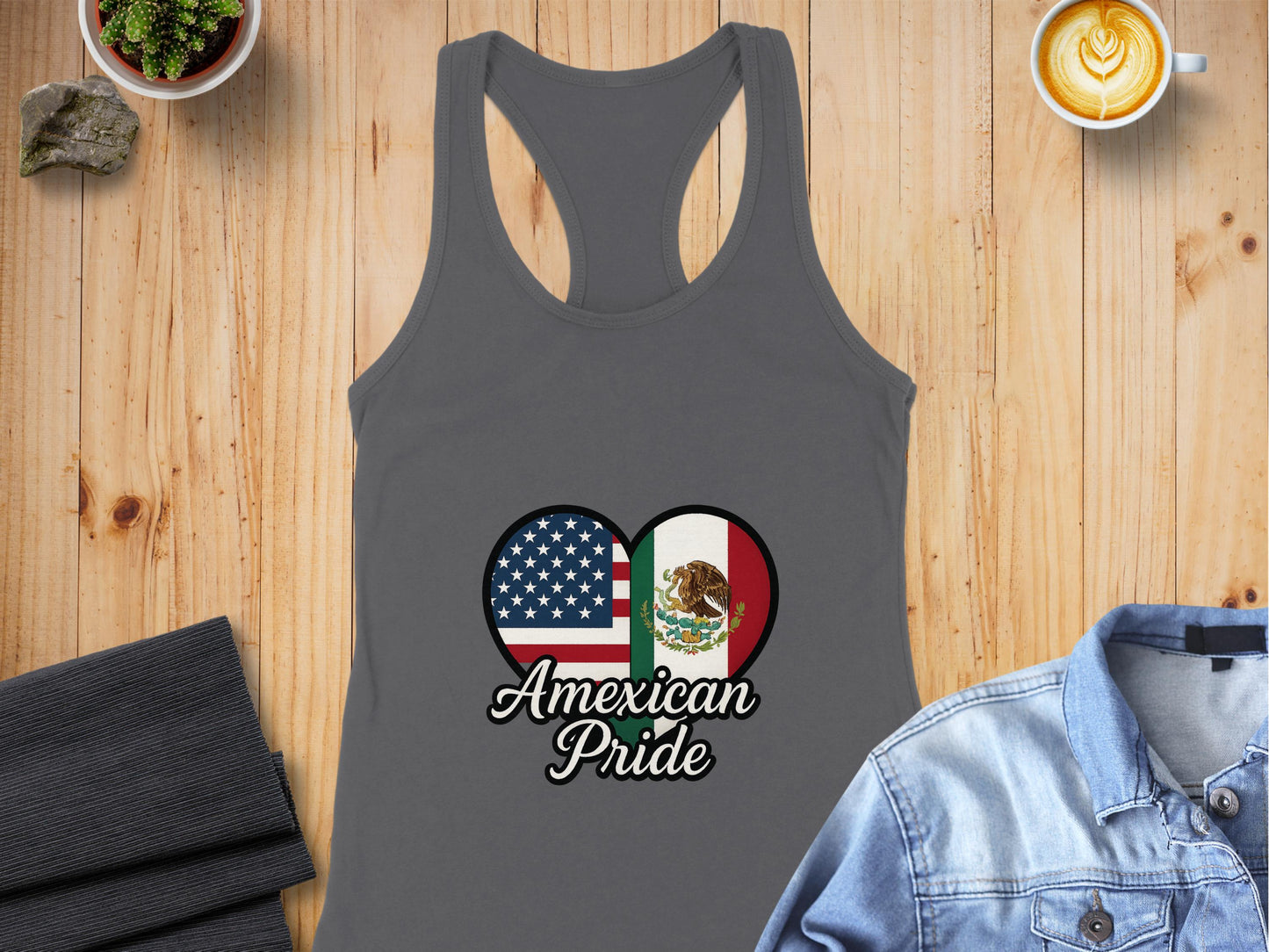 Amexican Pride Heart Flag Racerback Tank Top product