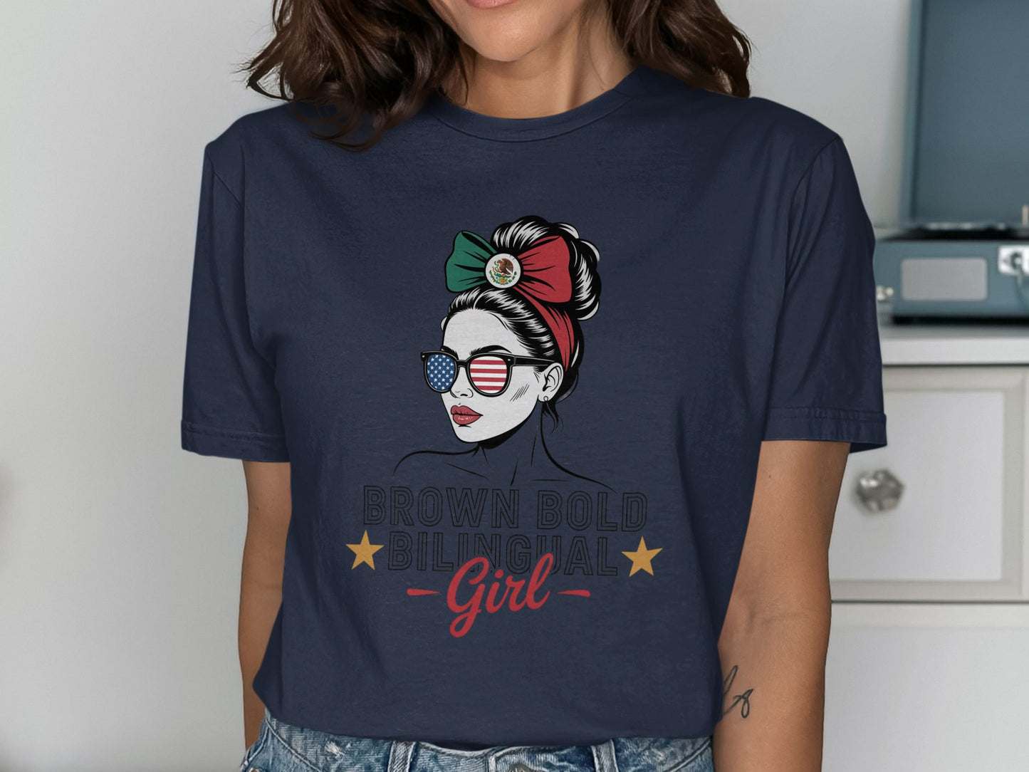 Brown Bold Bilingual Girl T-Shirt product type