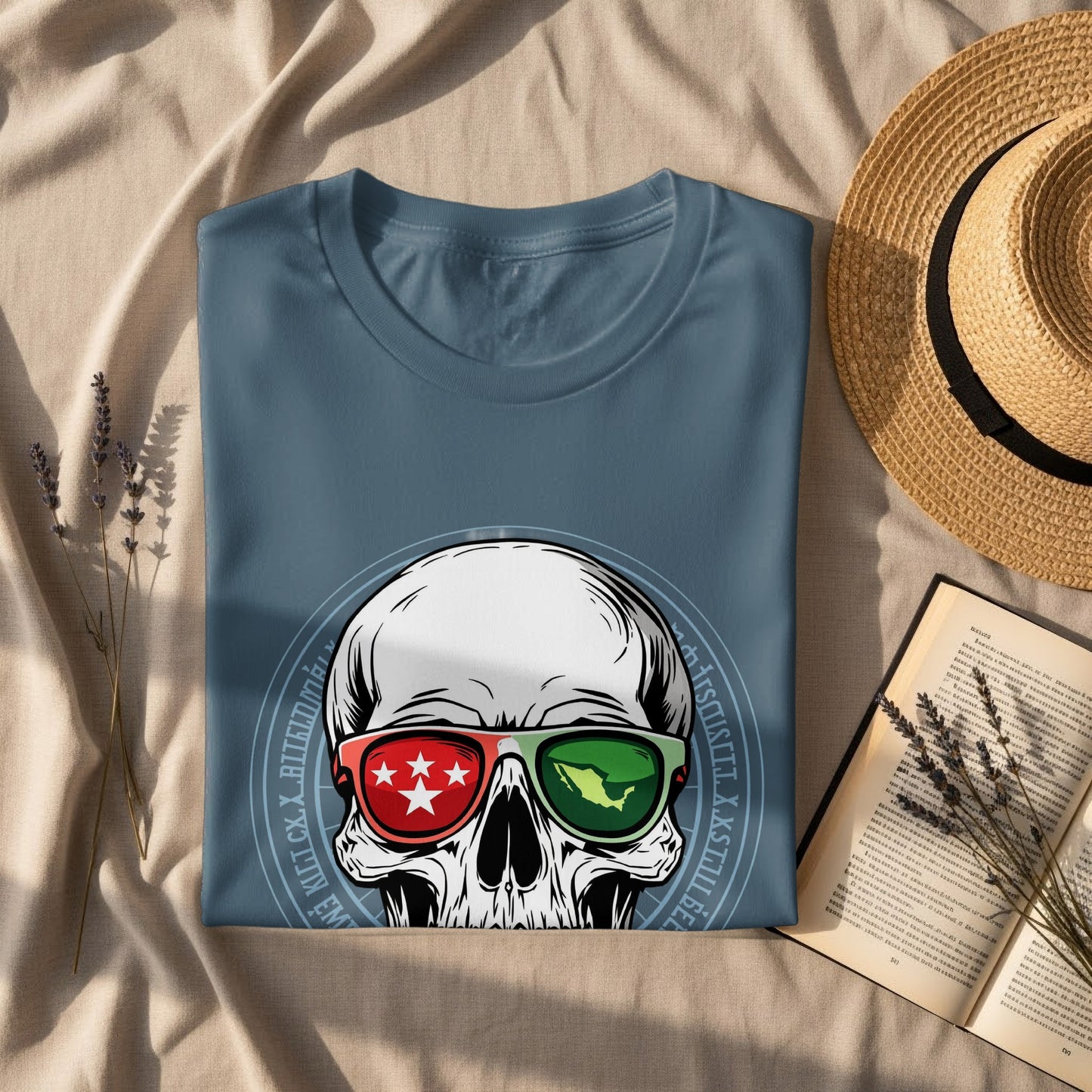 Patriotic Skull with Sunglasses Graphic T-shirt product