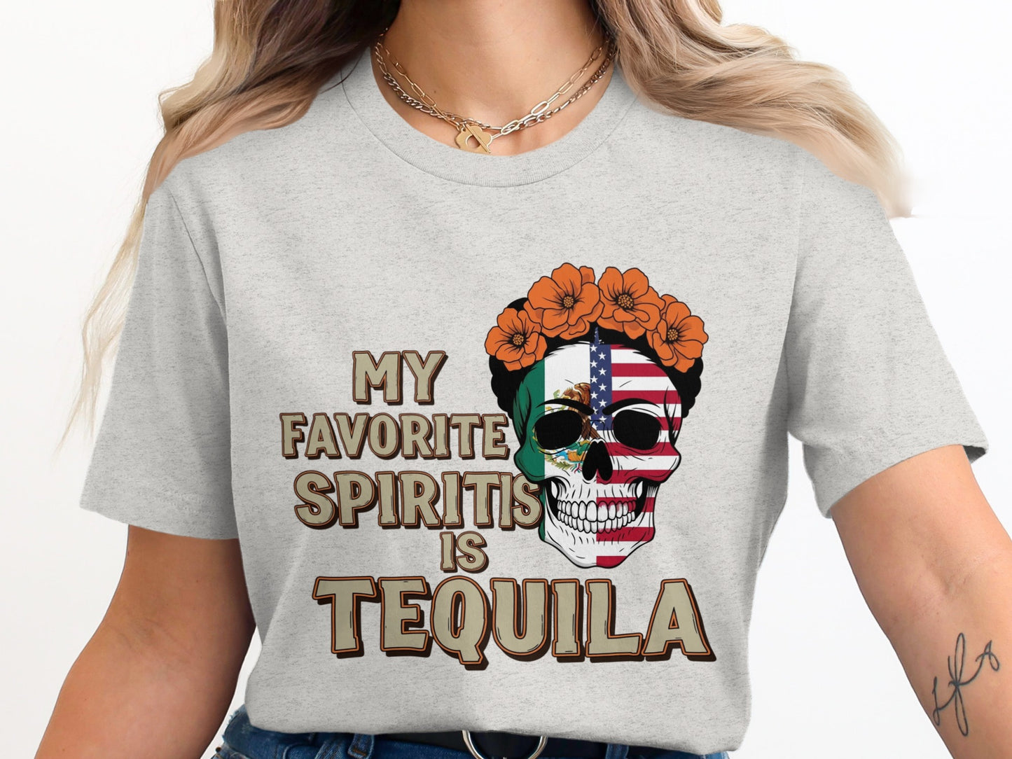 My Favorite Spirit Is Tequila Graphic Shirt Product