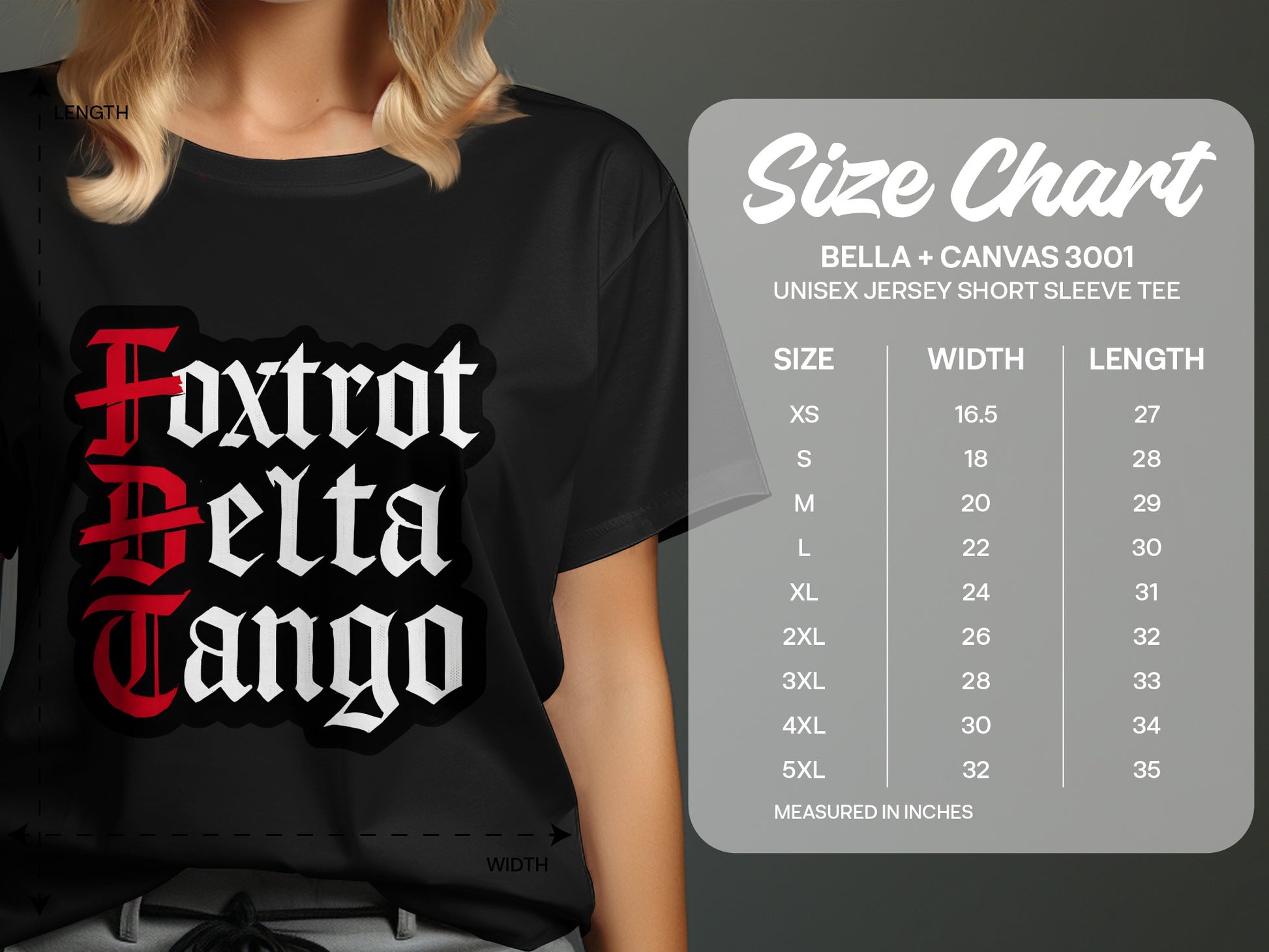 Foxtrot Delta Tango Graphic Unisex Short Sleeve Tee product