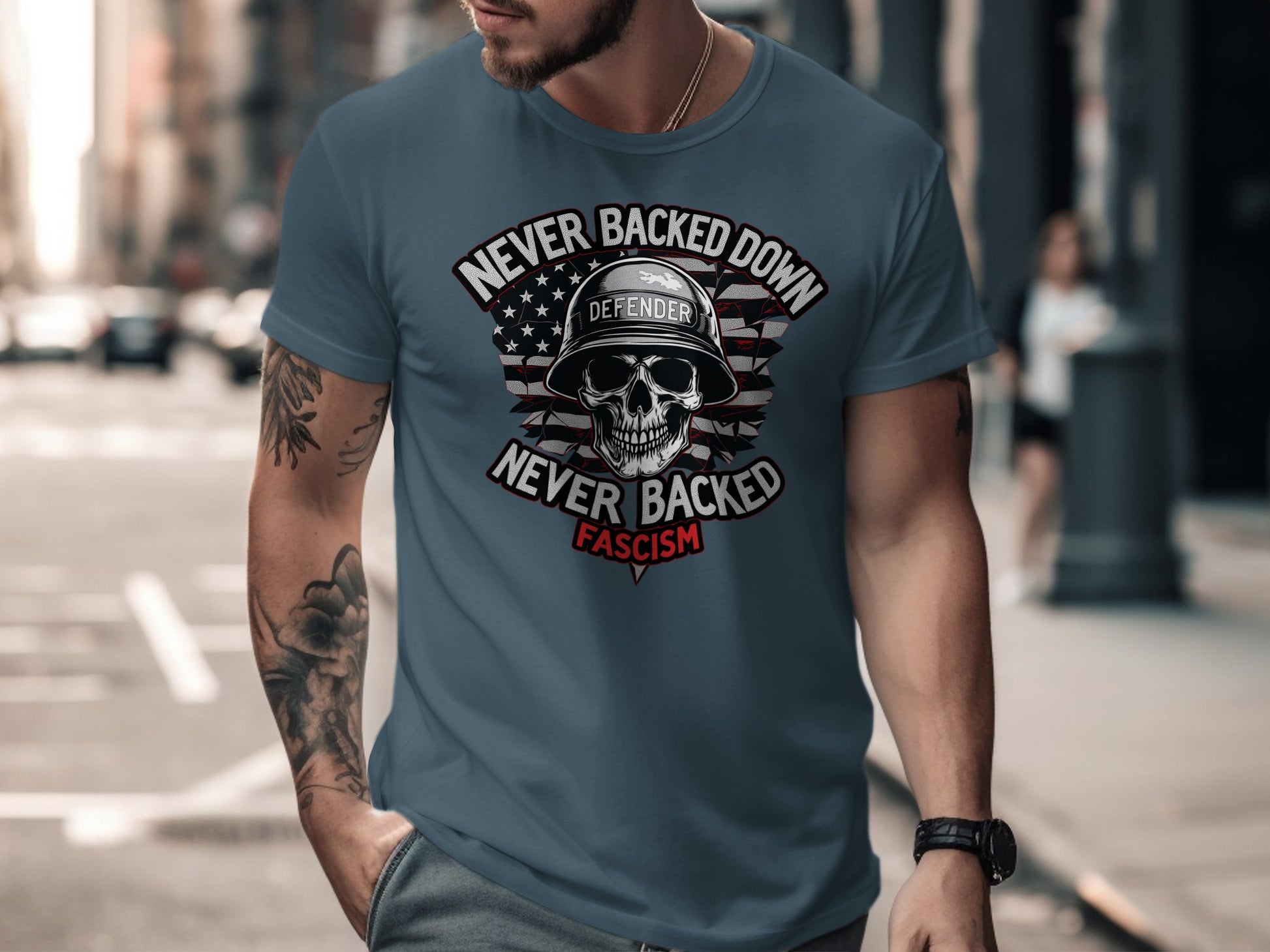 Never Backed Down Against Fascism T-shirt