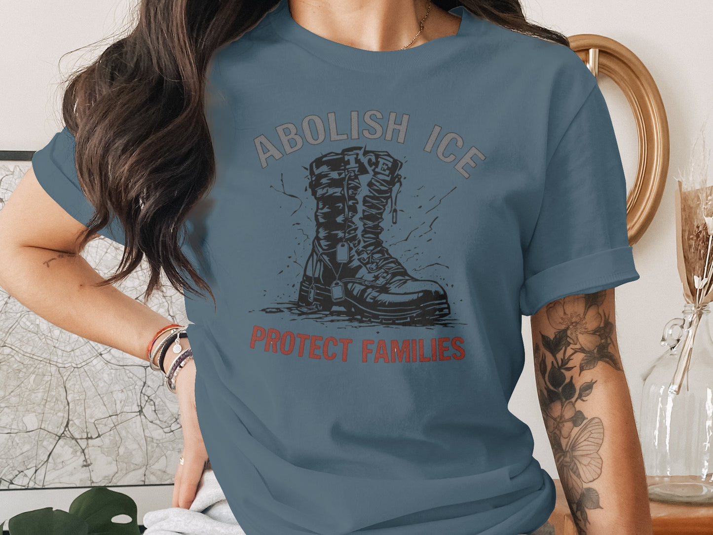 Abolish ICE Protect Families Statement T-shirt