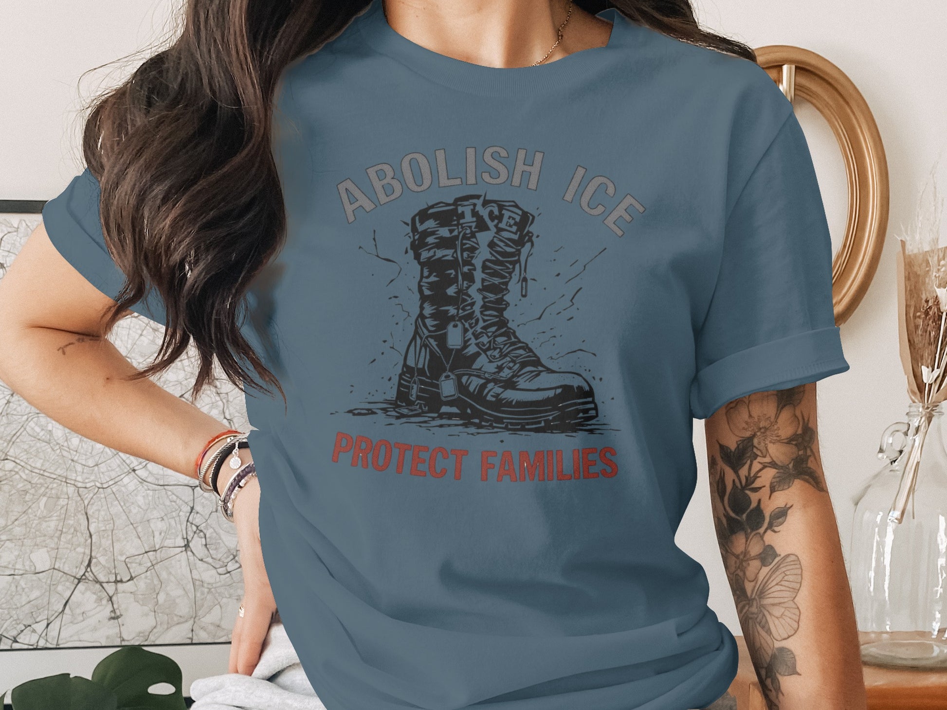 Abolish ICE Protect Families Statement T-shirt