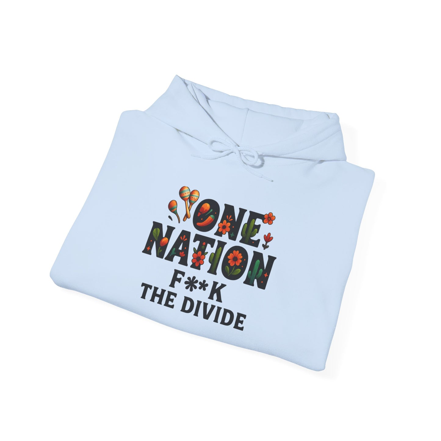 Pride hoodie One Nation Unisex Hoodie - F**k The Divide - Comfortable Heavy Blend Sweatshirt