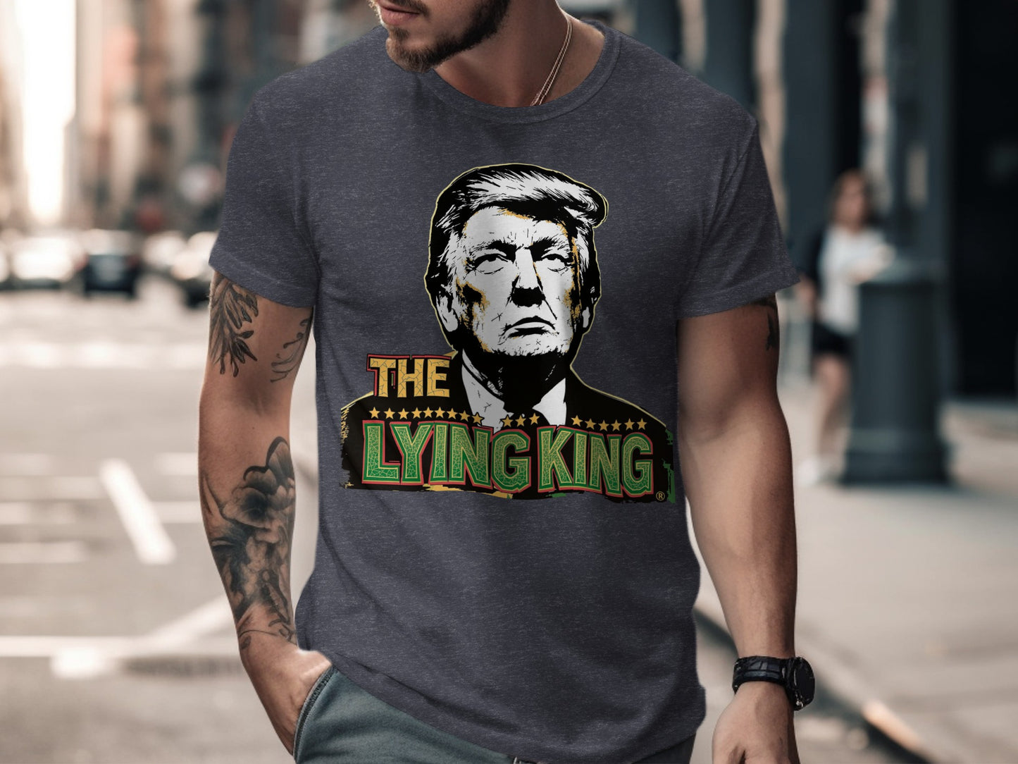 The Lying King Trump Illustrated Graphic T-shirt product type