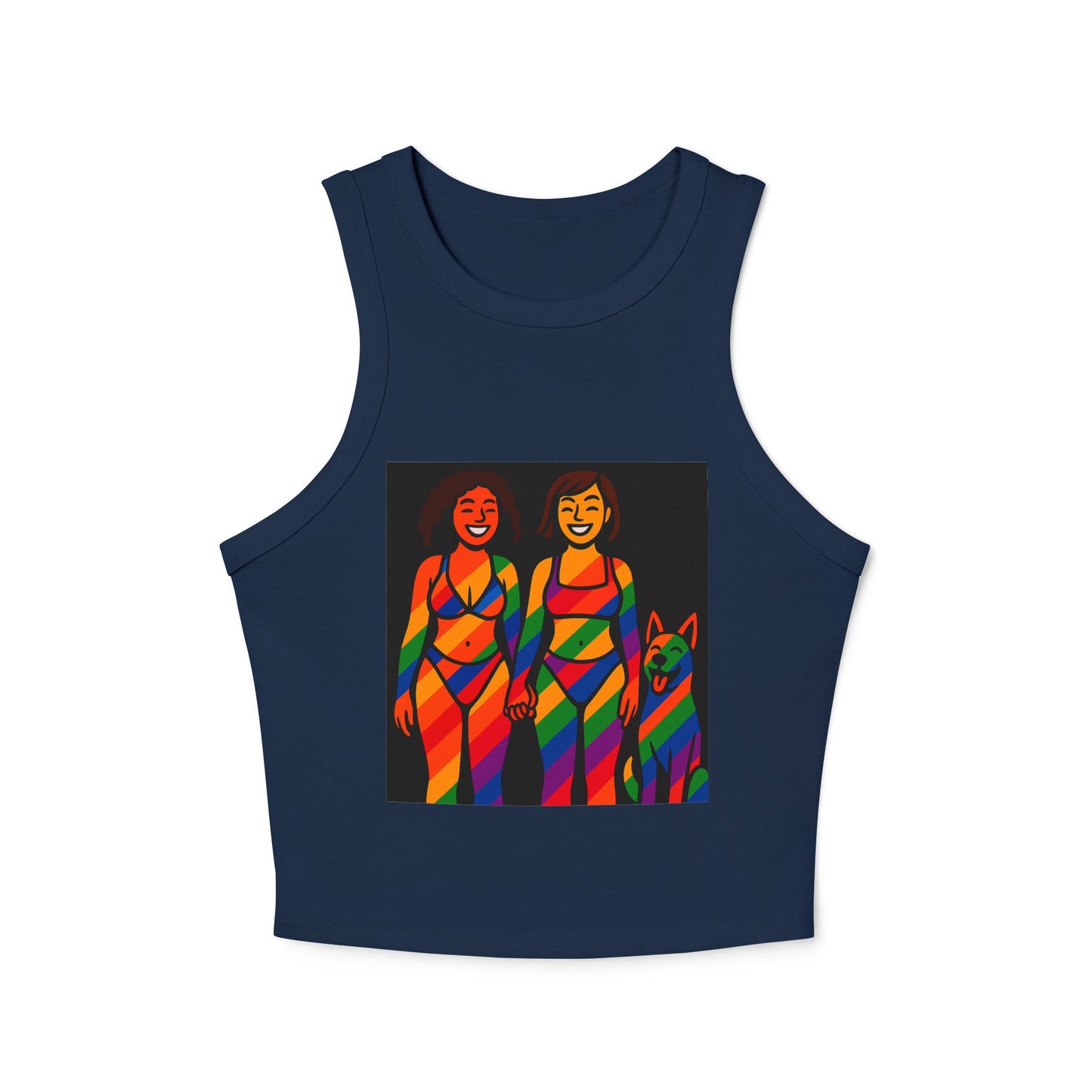 Pride tank top Vibes Women's Racer Tank Top, LGBTQ+ Apparel, Summer Stylish Top, Confidence Boost, Pride Month Fashion, Casual Wear