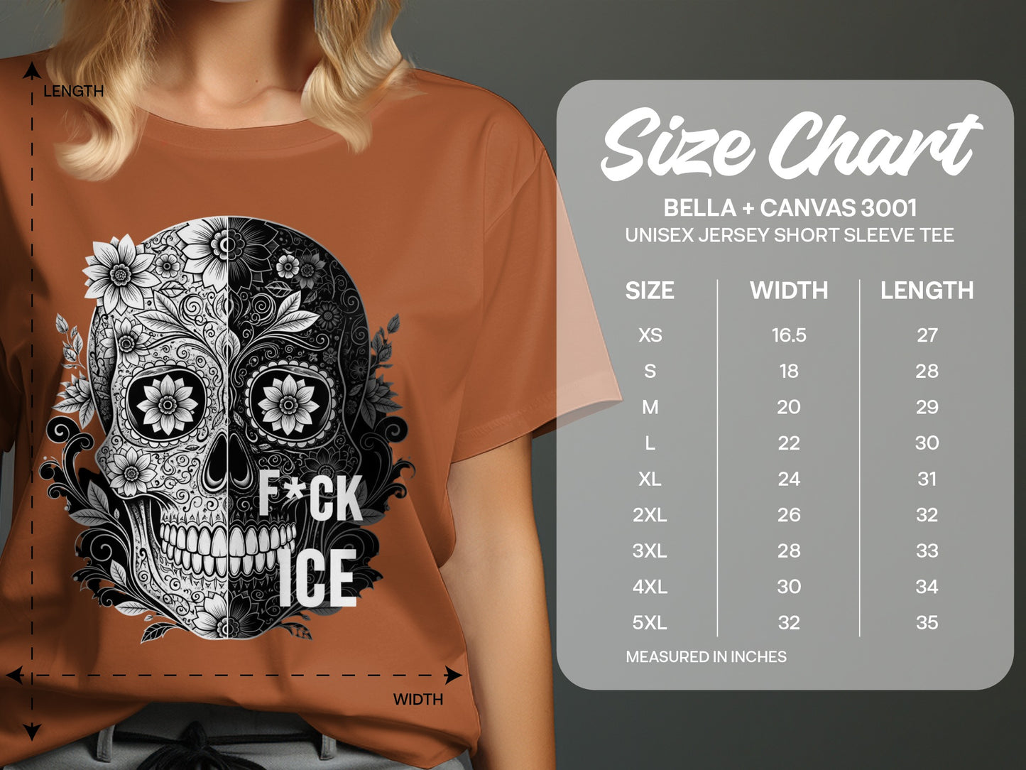 F*ck Ice Skull Graphic T-shirt Unisex Jersey product type