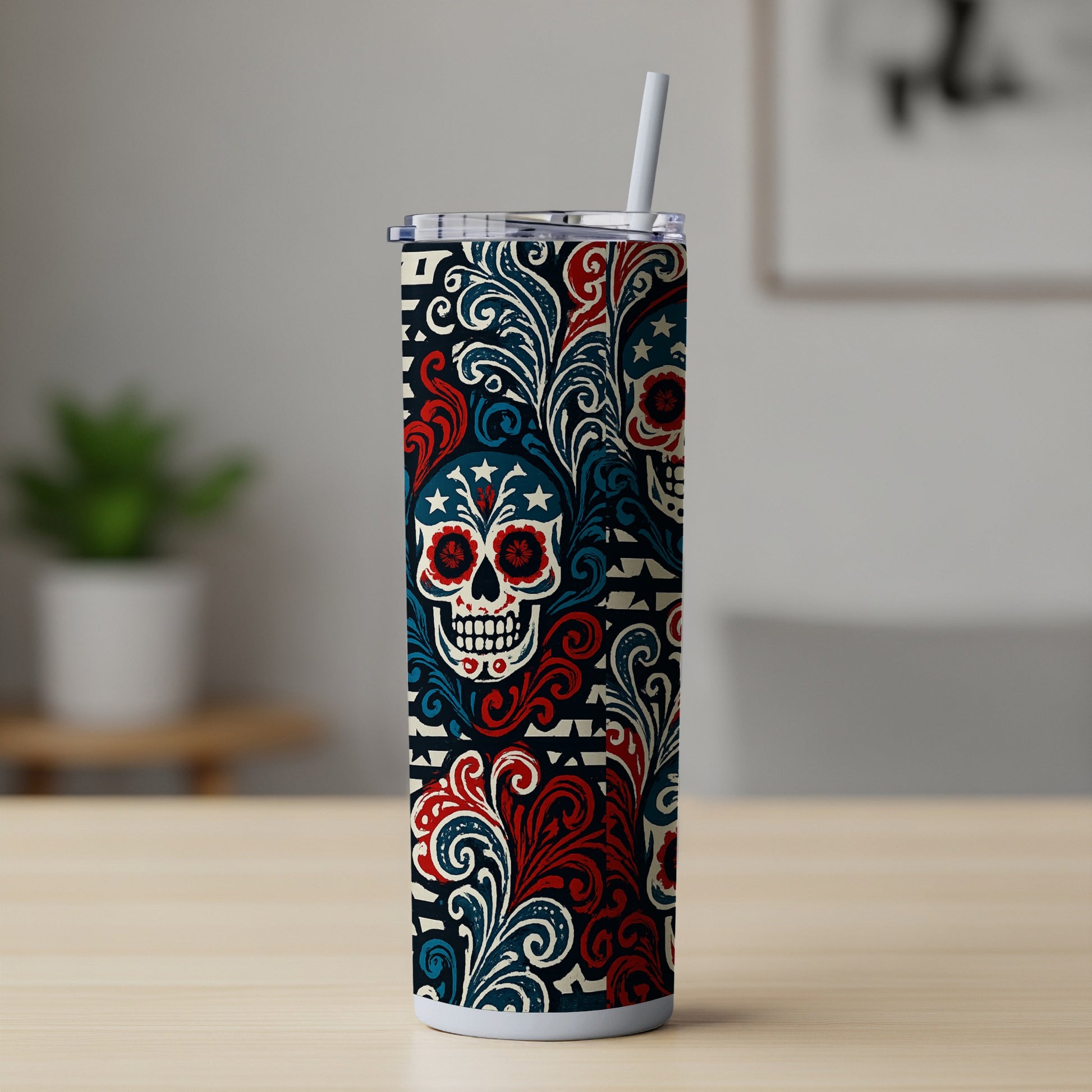 Stylish Colorful Sugar Skull Tumbler product